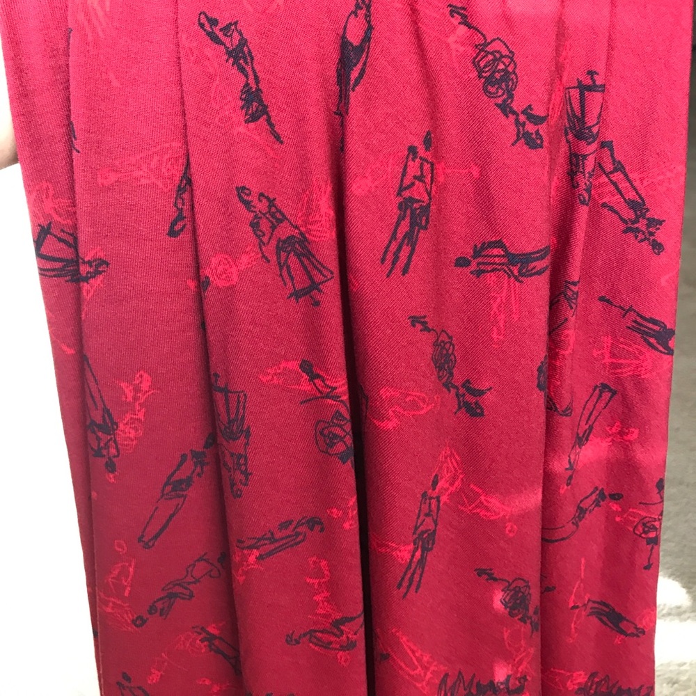 NWT 3XL LuLaRoe Nicole dress red - Picture 4 of 4